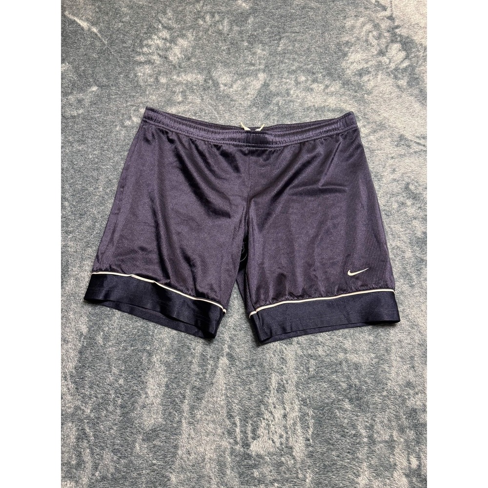 Nike Athletic Shorts Medium Men Navy Blue White Trim Training Gym Running